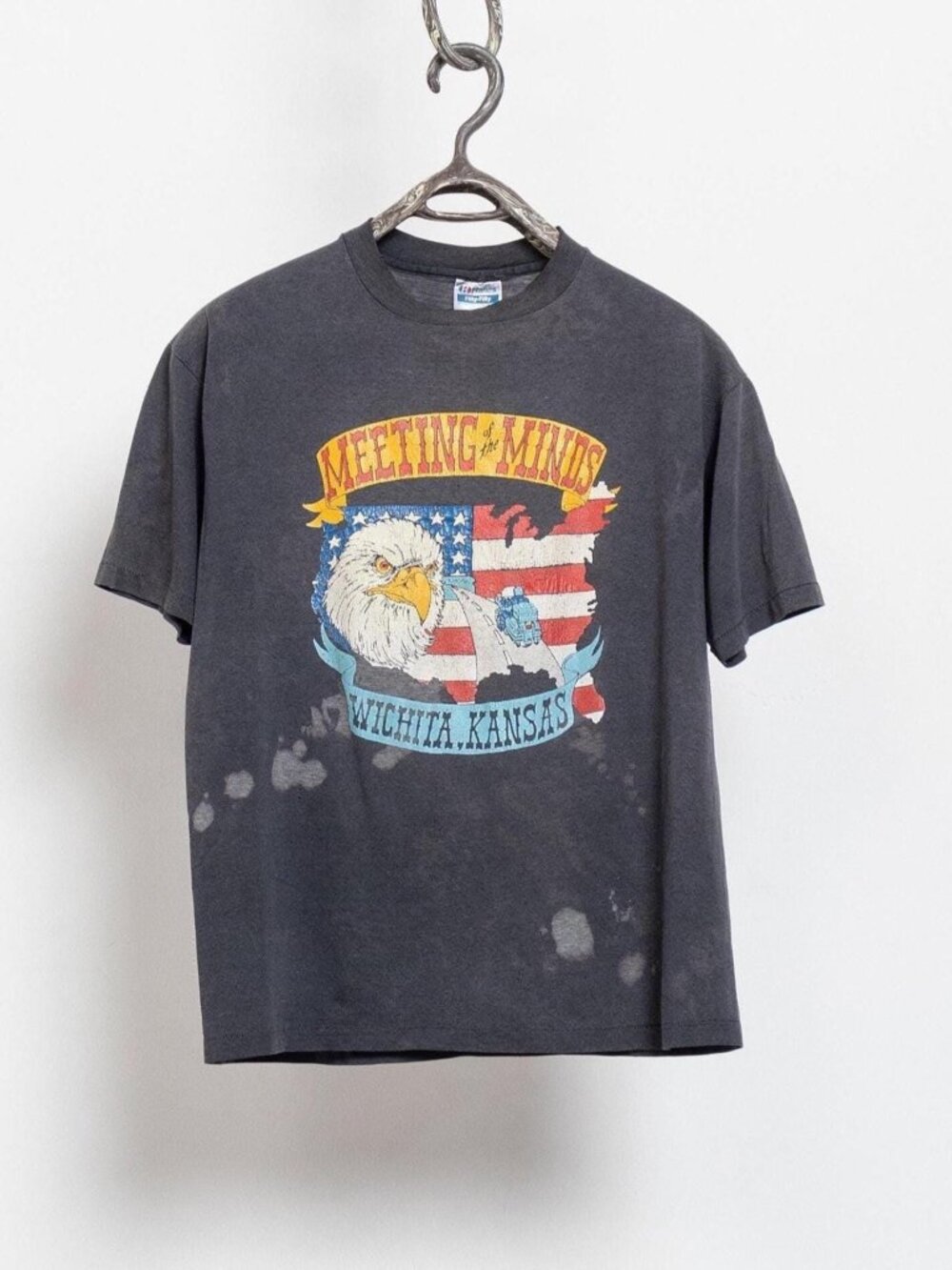 Vintage 80s Eagle Graphic T-Shirt: Meeting of Minds Trucker Tee